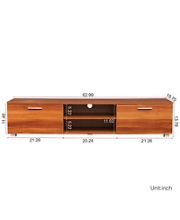 Streamdale Walnut Tv Stand 70" Entertainment Center