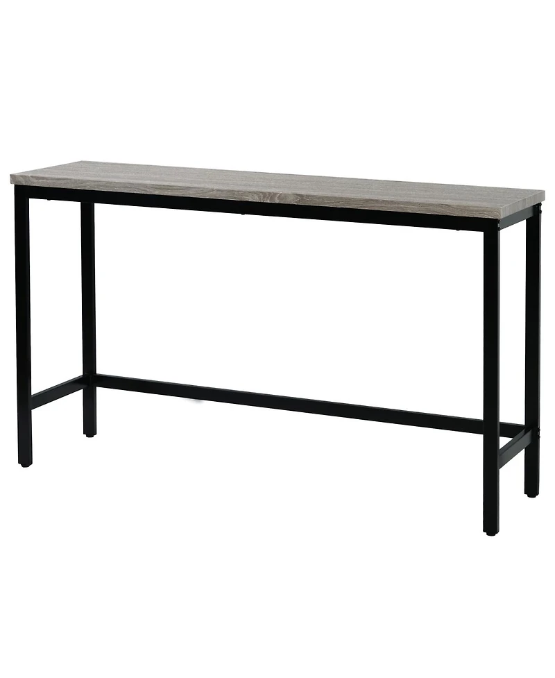 Simplie Fun Counter Height Extra Long Dining Table Set With 3 Stools Pub Kitchen Set Side Table With Foot