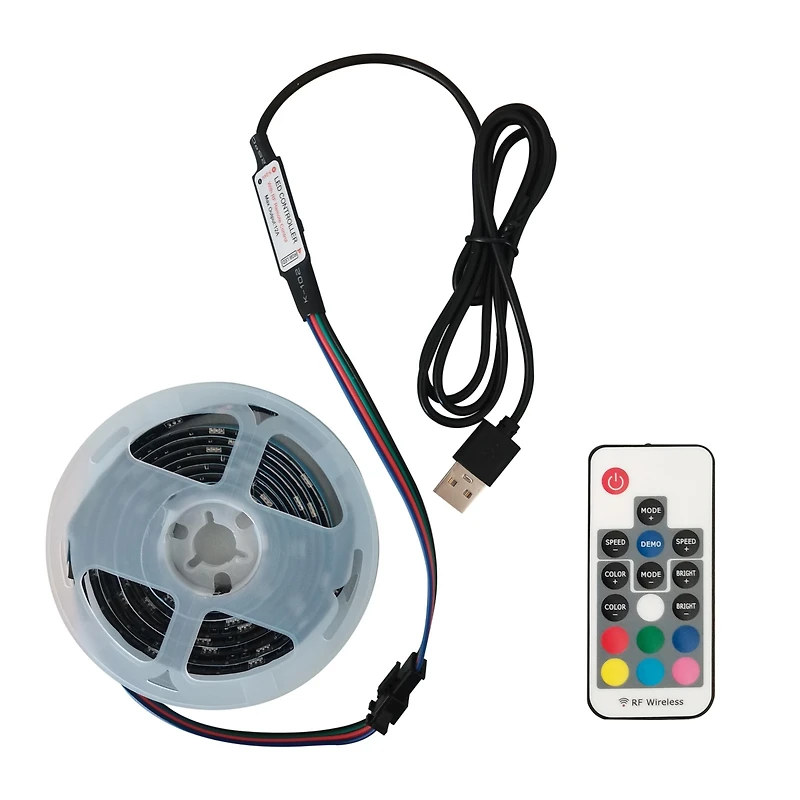 Streamdale Furniture 20 Minutes + Modern Tv Stand With Led Lights, High Glossy Front Tv Cabinet