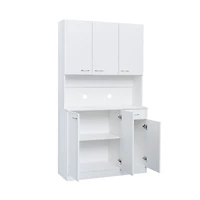 Simplie Fun 70.87" Tall Wardrobe & Kitchen Cabinet, With 6-Doors, 1-Open Shelves And 1-Drawer For Bedroom