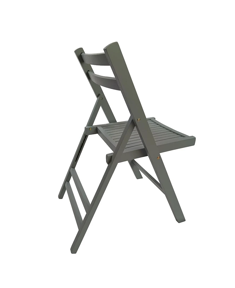 Furniture Slatted Wood Folding Special Event Chair, Set Of 4, Folding Chair, Foldable