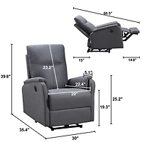 Simplie Fun Power Recliner Chair With Usb Charge Port, Recliner Single Chair