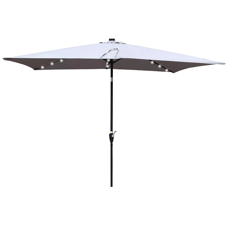 Streamdale 10ft Patio Solar Led Umbrella w/ Crank
