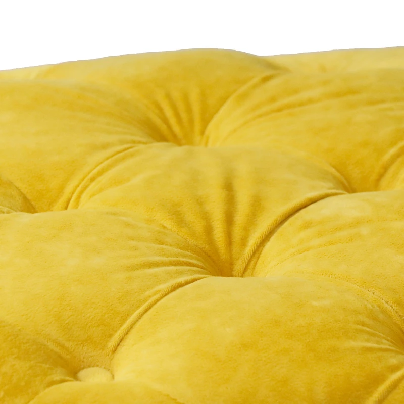 Streamdale Modern Yellow Upholstered Ottoman with End Table & Footstool
