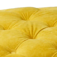 Streamdale Modern Yellow Upholstered Ottoman with End Table & Footstool