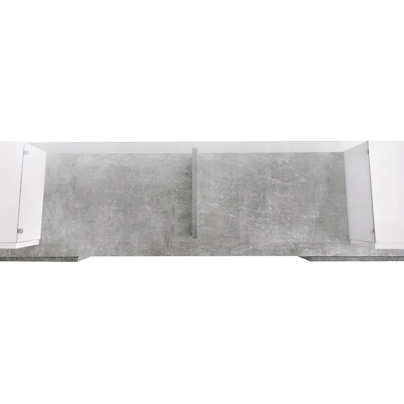 Modern Grey Tv Stand with Led Shelves