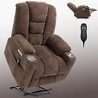 Streamdale Massage Recliner with Heat and Usb Ports for Elderly - Brown