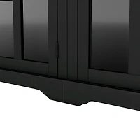 Simplie Fun Minimalist Tv Stand with Glass Door, for TVs up to 70"
