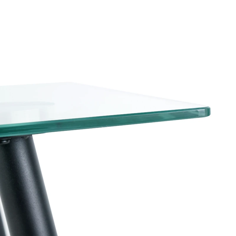 Streamdale Furniture Streamdale Glass Dining Table with Metal Legs