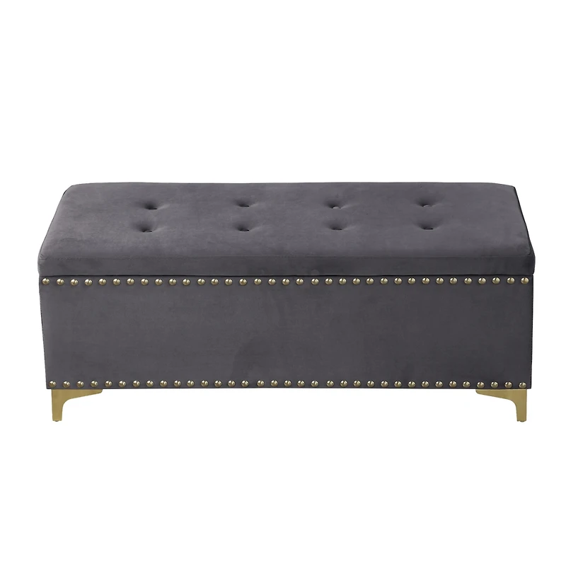 Streamdale Velvet Benches with Gold Legs, 2-in-1 for Living Room