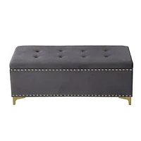 Streamdale Velvet Benches with Gold Legs, 2-in-1 for Living Room