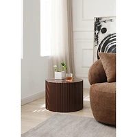 Streamdale Furniture Nesting Table Set Of 2, Mdf Coffee Table Set For Living Room/Leisure Area, Brown