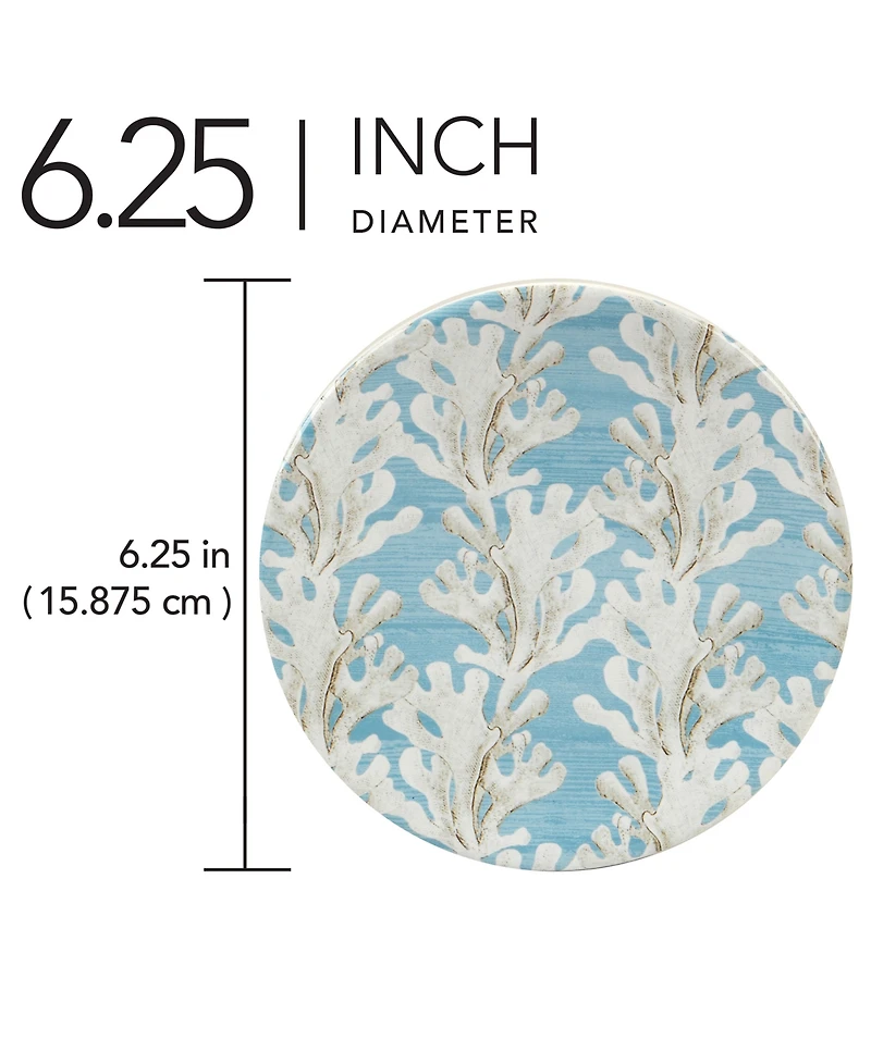 Certified International Beyond the Shore Set of 4 Canape Plates