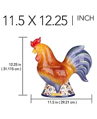 Certified International Morning Rooster 3-d Rooster Cookie Jar