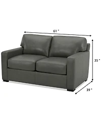 Radley 61" Leather Loveseat, Created for Macy's