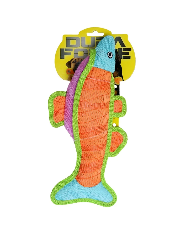 DuraForce Fish Durable Plush Squeaky Dog Toy