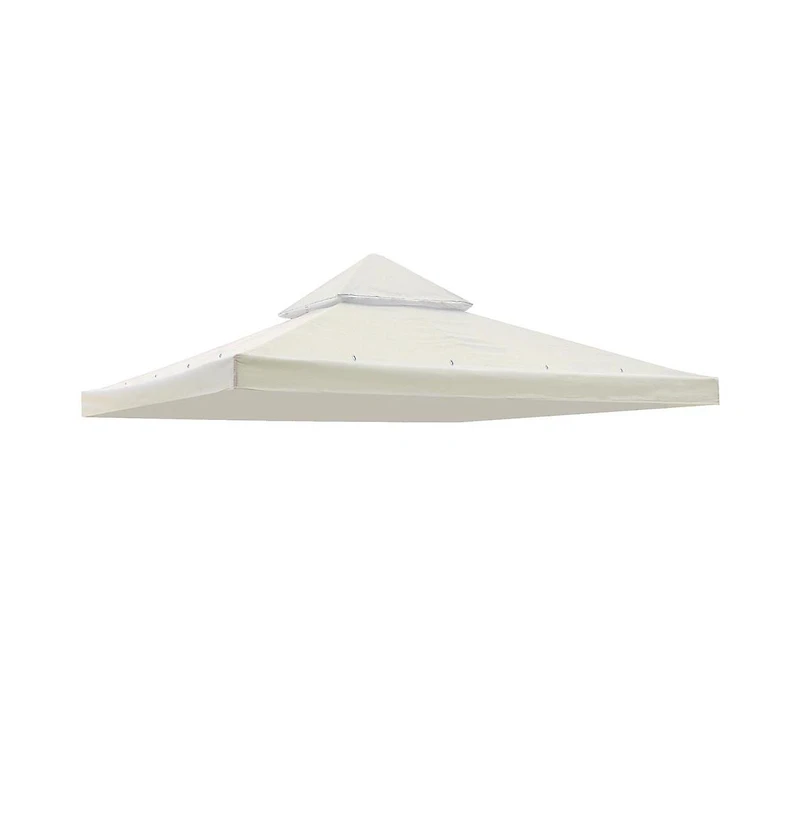117"x117" Canopy Top Replacement Y00397T07 Ivory for Smaller 10'x10' Dual-Tier Gazebo Cover Patio Garden Outdoor