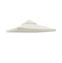 117"x117" Canopy Top Replacement Y00397T07 Ivory for Smaller 10'x10' Dual-Tier Gazebo Cover Patio Garden Outdoor