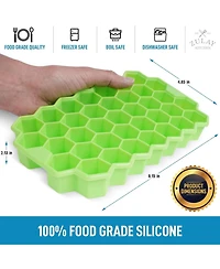 Zulay Kitchen Honeycomb Shaped Silicone Ice Cube Tray - 2 Pc.