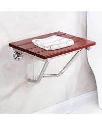Slickblue Wall-Mounted Folding Shower Seat Bench