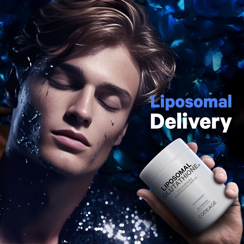 Codeage Liposomal Glutathione 1000 mg Supplement, High-Potency Reduced Glutathione - Liposomal Delivery - L-Glutathione - Phospholipids