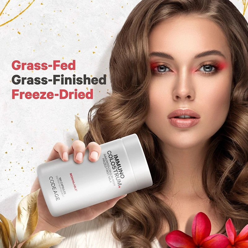 Codeage Colostrum Supplement, Grass-Fed Colostrum - Prized First Milk - Grass-Finished, Freeze-Dried - Cow Colostrum