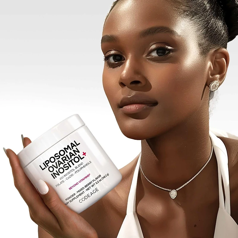 Codeage Liposomal Ovarian Inositol Powder - Myo-Inositol & D-Chiro-Inositol 40:1 Blend, Folate 5-mthf, CoQ10, Pte & Wild Blueberry - 2-Month Supply