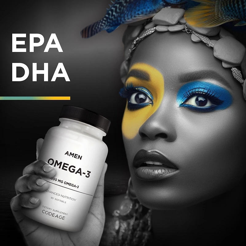 Amen Omega-3 Supplement - 1500mg High-Potency Daily Omega 3 - Epa and Dha Fatty Acids Fish Oil - 45-Day Supply - Omega 3 Fatty Acid Supplements