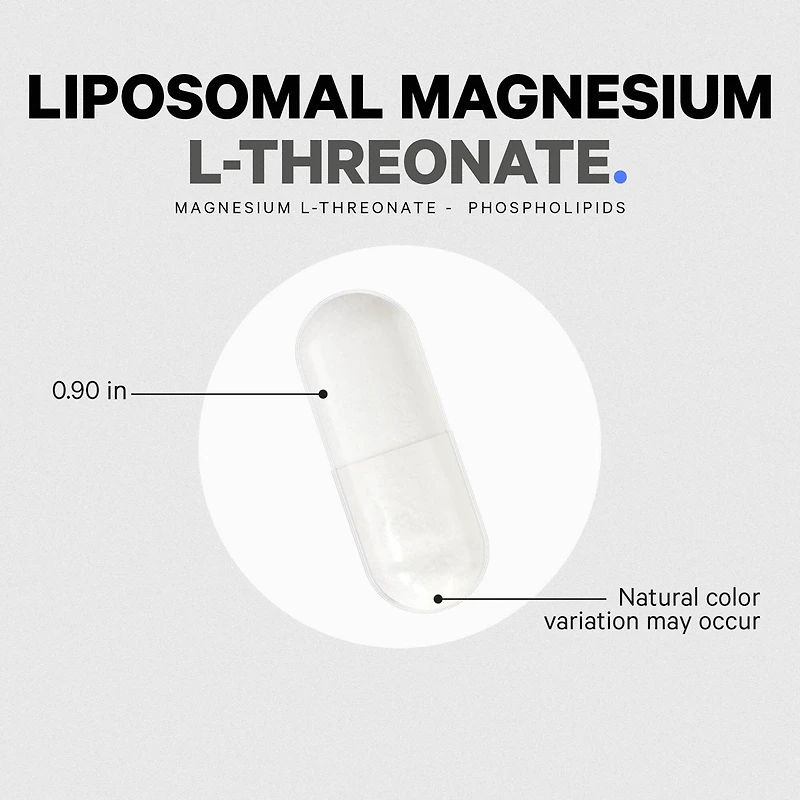 Codeage Liposomal Magnesium L-Threonate Supplement, Patented Magtein Magnesium Threonate for Brain Health, Memory and Cognitive Function Support, Bioa