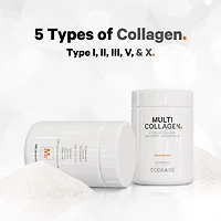 Codeage Multi Collagen Peptides Protein Capsules, 5 Collagen Types, Grass-Fed & Hydrolyzed Bovine Collagen Pills Supplement, Ashwagandha, Amla Berry V