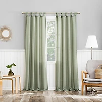 Hathaway Twist Tab Semi-Sheer Top Curtain Panel