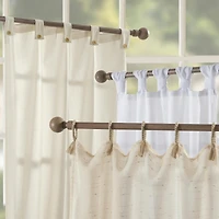 Cotton Blend Button Tab Top Curtain