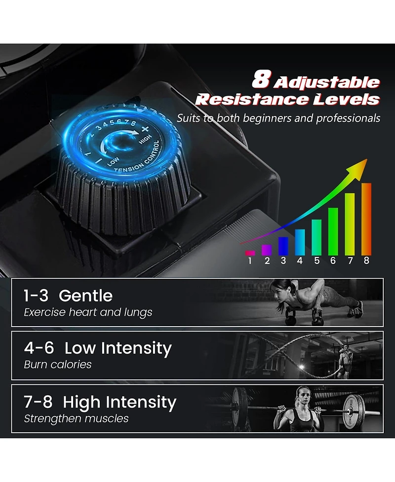 Black Adjustable Oxygen Resistance of Folding Magnetic Rowing