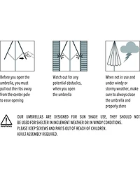 Simplie Fun 10 X 6.5FT Rectangular Patio Umbrella Outdoor Market Umbrellas With Crank And Push Button