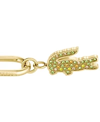Lacoste Multicolor Crystal Crocodile Drop Earrings