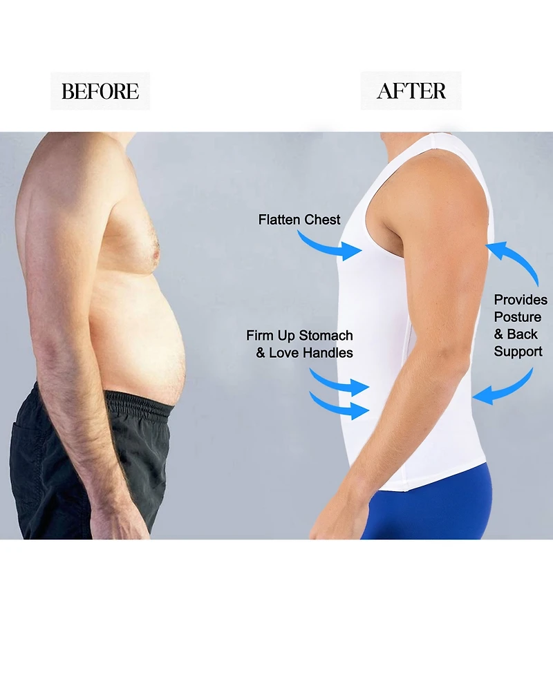 Instaslim Men's Power Mesh Compression Muscle Tank Top