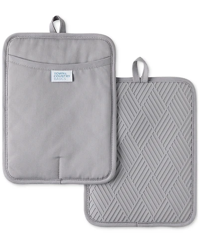 Town & Country Living Basics Silicone Basketweave Pot Holders, Set of 2