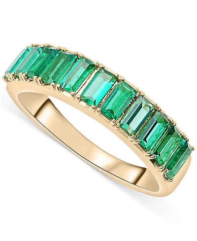 Audrey by Aurate Nano Emerald Color Baguette Ring (1 ct. t.w.) Gold Vermeil (Also White Sapphire Color, Ruby & Blue Sapphi