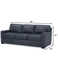 Radley 86" Leather Sofa, Created for Macy's