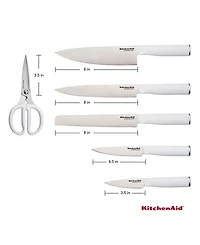 KitchenAid Classic 7-Pc. Japanese Steel Knife & Sharpener Block Set