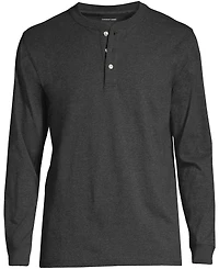 Lands' End Men's Big and Tall Super-t Long Sleeve Henley T-Shirt