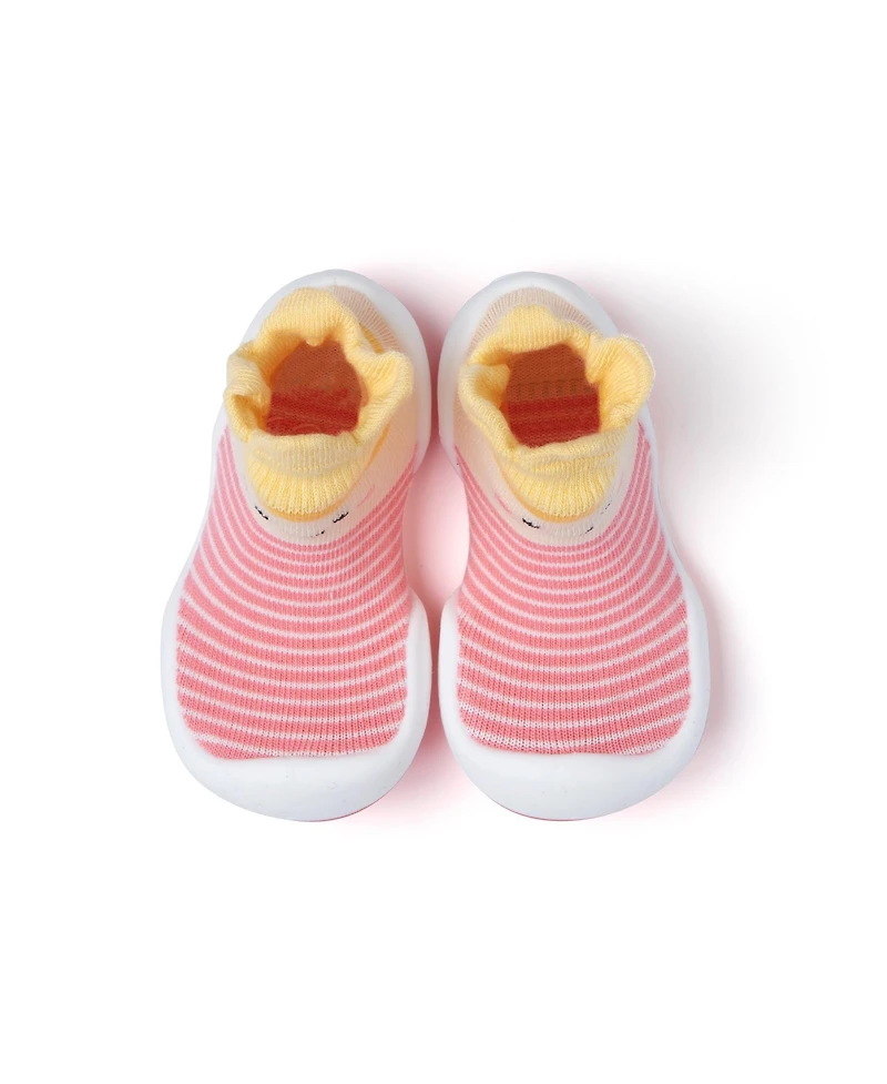 Komuello Infant Girl Breathable Washable Non-Slip Sock Shoes Crown Princess