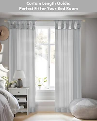 Madison Park Ceres Twist Tab Voile Sheer Window Curtain Pair, 50"W x 95"L, 2 Pack