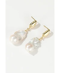Doris Large Freshwater Baroque Pearl Drop Earrings