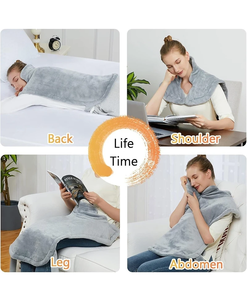 Caromio Weighted Electric Heating Pad for Neck and Shoulders, 22"x33"