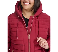 Tommy Hilfiger Plus Hooded Packable Puffer Coat, Created for Macy's