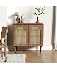 Broyles Contemporary Accent Cabinet with Wood Legs