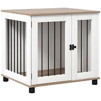 PawHut Dog Crate Furniture, Side or End Table w/ Door for Small Medium Dogs