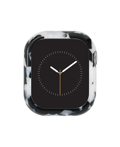 Anne Klein Women's Black and White Acetate Protective Case designed for 41mm Apple Watch