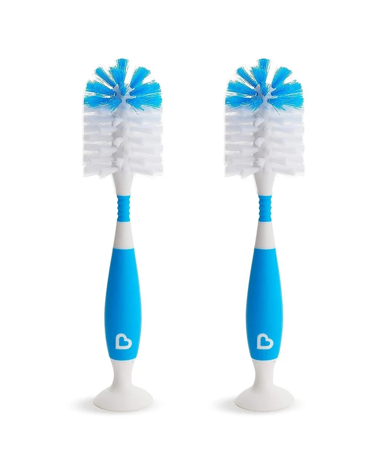 Munchkin Bristle Bottle Brush, Blue, 2 Pack